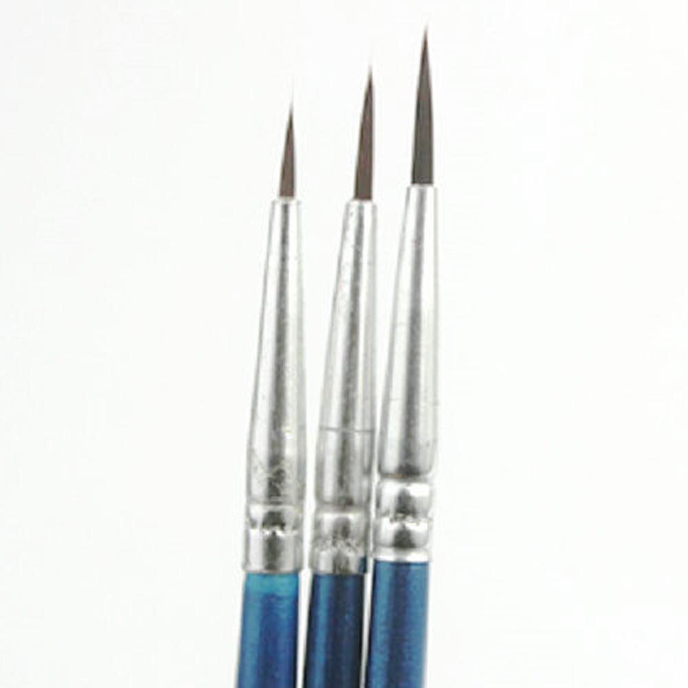 5 stk/sæt skole malerpapirsæt blå pensel malet tynd krog linje pen tegnekunst pensel sæt