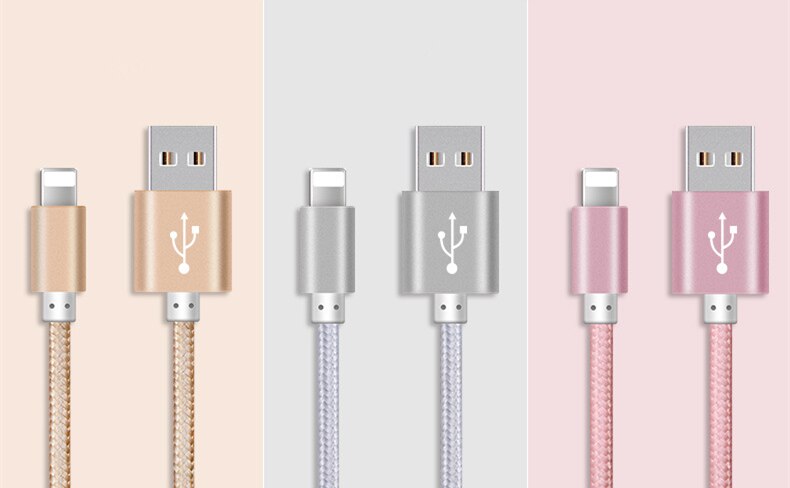 Billading høy mengde nylonflett anti-knyttet usb-kabel for samsung huawei xiaomi android iphone 1.5m hurtigladetråd