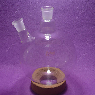 2000ml 2 Neck Round Bottom Boiling Flask,24/29 Joint,Glass Flask,lab Glassware