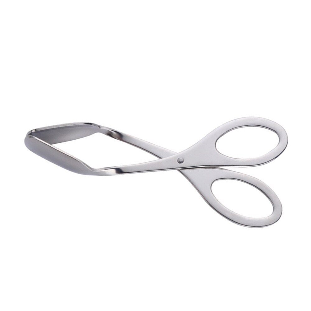 Rvs Scissor Type Ei Tong Multifunctionele Voedsel Tang Handdoek Klem Forl Home Restaurant (Zilver)