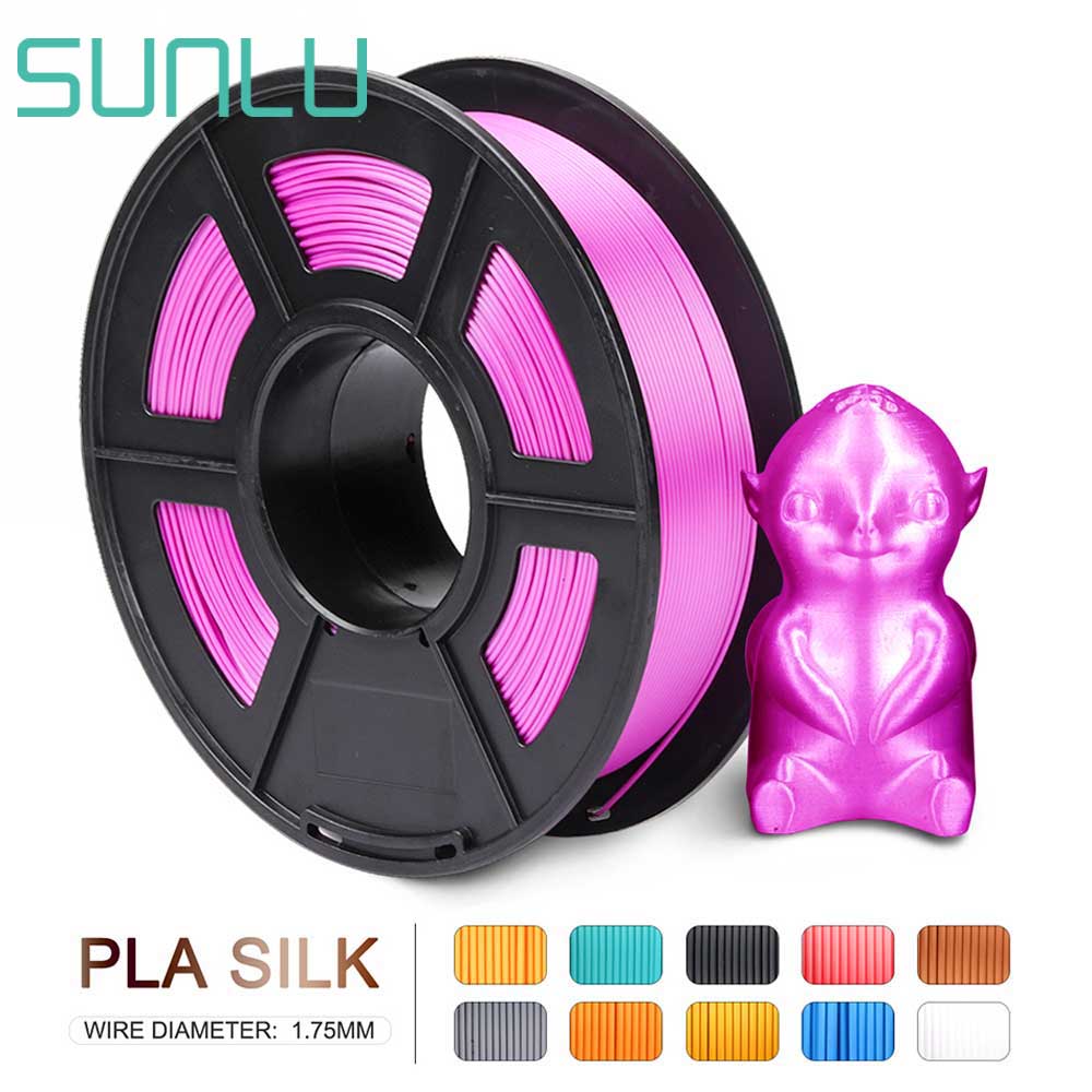 SUNLU Silk 3D PLA Filament 1.75 mm 1kg Close To Silk Feeling 3d Printing Material 3D Printer Filament Plastic PLA