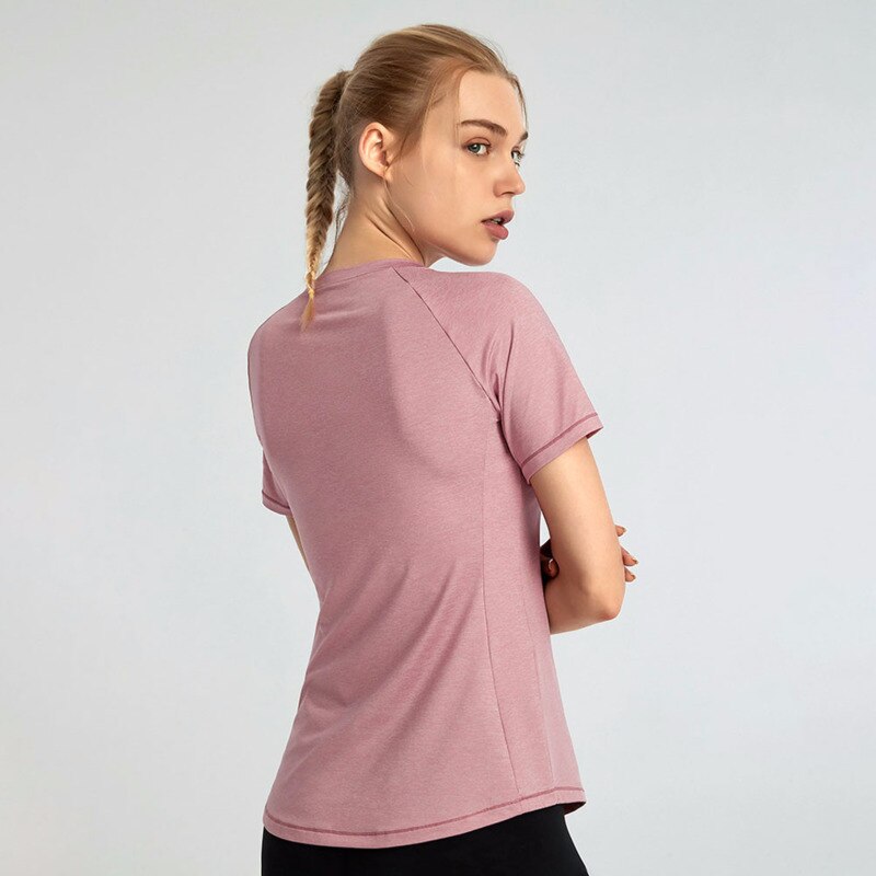 NCLAGEN Sports Top t-shirt sportive da donna manica corta Dry Fit Loose Fitness Top Running allenamento elastico palestra camicie traspiranti