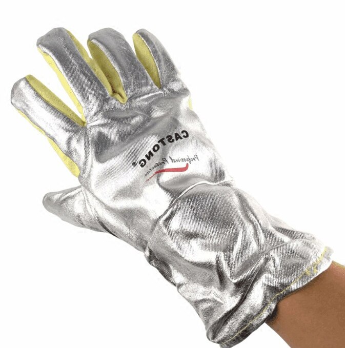 guante de soldadura de 500 grados centígrados 100% de fibra de aramida de aluminio Caston guante de trabajo resistente al calor: Default Title