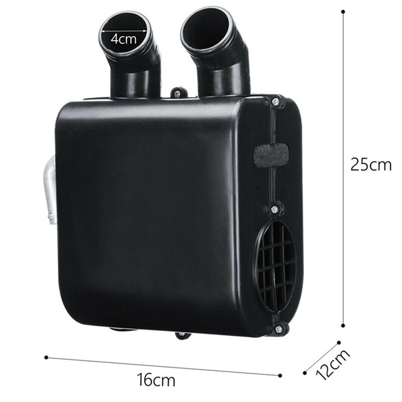 Universal 12V Car Heater Water Heating Metal Shell Portable Defroster Demister Double Vents Heater