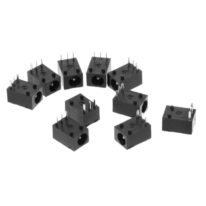 10pcs DC-003 3.5x1.3mm DC Power Jack Socket Connector 3-Pin Panel Mount Plug