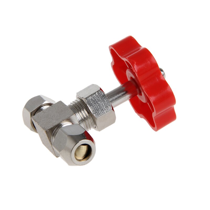 Duurzame buis vernikkelde messing plug naaldventiel  od 6mm vrij_aan