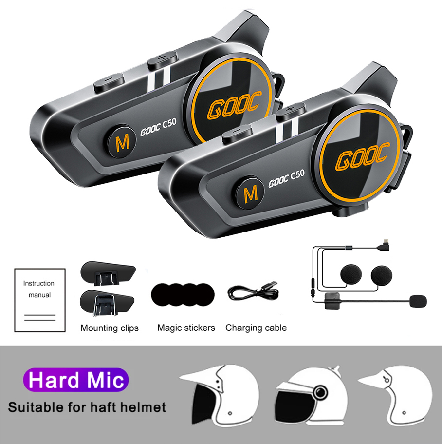 Motorrad kabellos Helm Gegensprechanlage Headset Stereo Bluetooth 5,3 Freis prec heinrich tung ipx67 wasserdicht 1100ma 1000h lange bereithalten: Weiß