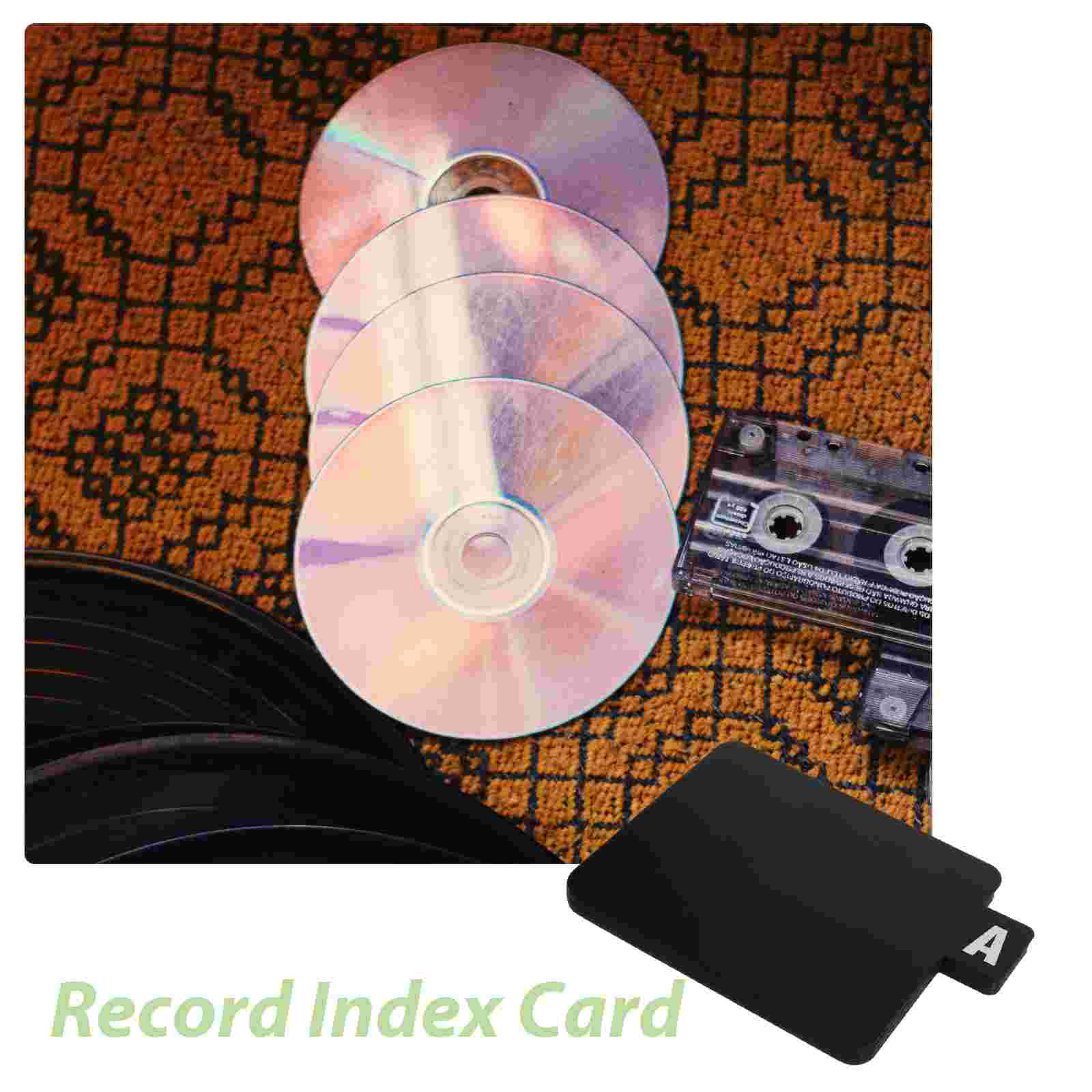 Vinyl-Schallplattenteiler, CD- und DVD-Teiler mit Tabs, Binder, alphabetische, leere Gravurplatten aus Kunststoff