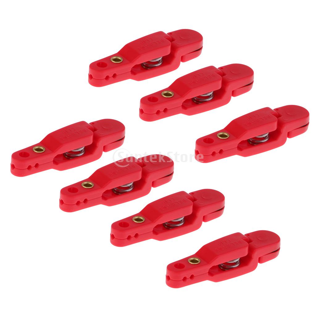 7 Stuks Snap Trolling Release Clips Voor Schaafmachine Board Offshore Downrigger In Ringen Vissen Accessoires: Red 7Pcs