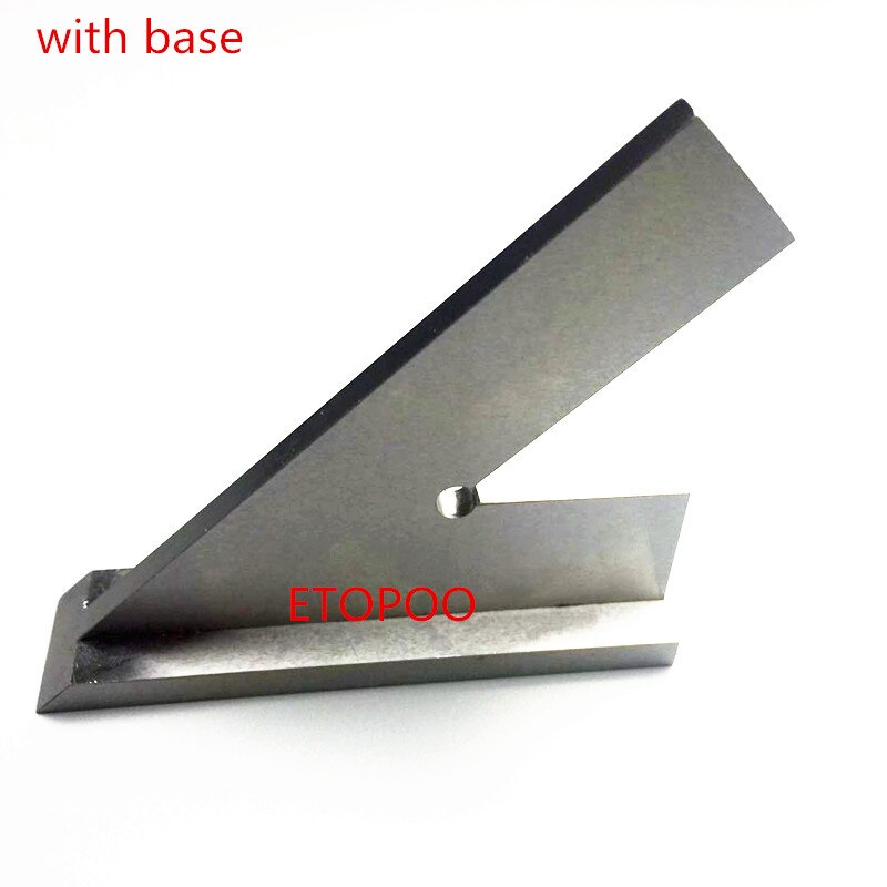 Dni standard 120*80mm 45 graders firkant med bred base rustfritt stål 45 grader industrifirkant: Med base