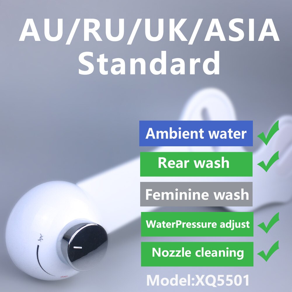 Bidet toliet sæde klart bagtil toliet sæde toliet sædevarmer toliet bidet sprøjte toilet bidet selvrensende numse: Eur std  xq5501