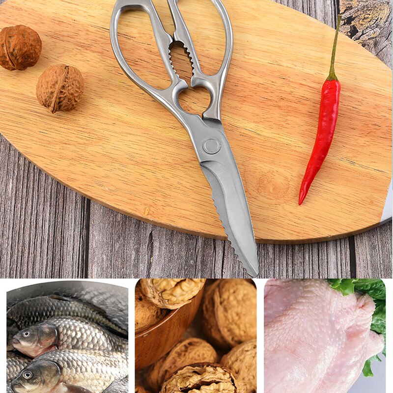 Ciseaux de cuisine en acier inoxydable, couteau de cuisine puissant os de poulet canard poisson viande légumes ciseaux de cuisson propre pour Barbecue de cuisine