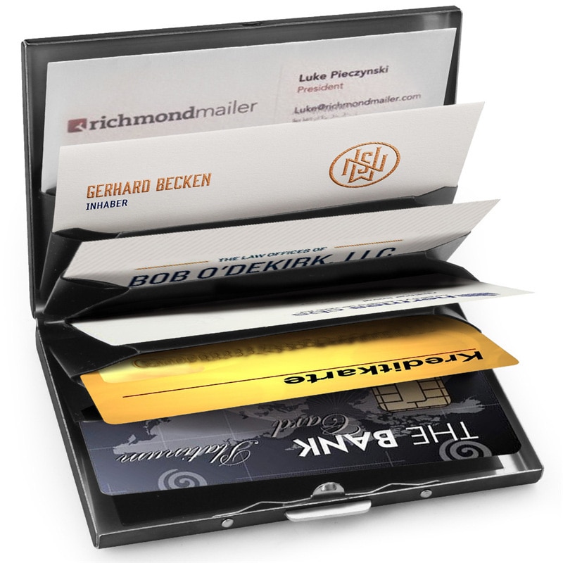 Slim card pack kreditkortholder bank metal tjek ærme dedikeret antimagnetisk choked cover