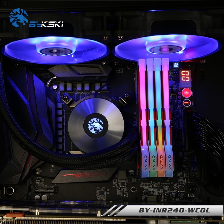 BYKSKI Water Cooling Kit Basic Kit with 120mm/240mm Radiator + Pump + CPU Block + Fan Simple Cooling Building