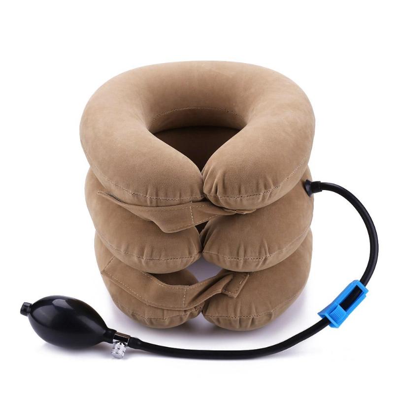 Nakkepute luft oppblåsbar vertebra retractor reise nakke skulder smerte slappe støtte traktor massasje pute luftpute: 06