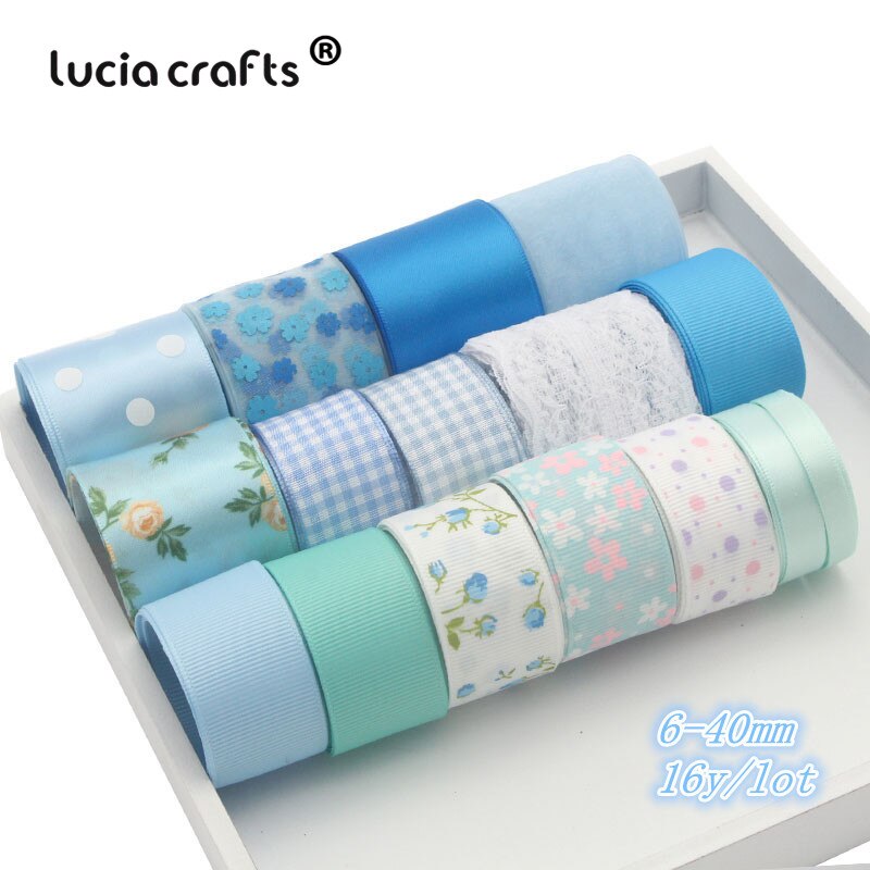 Lucia Ambachten Satijn/Grosgrain/Organza Lint Set Trim Kant Stof Diy Hairbow Materialen Mix Stijl S0604: Mix Style 6