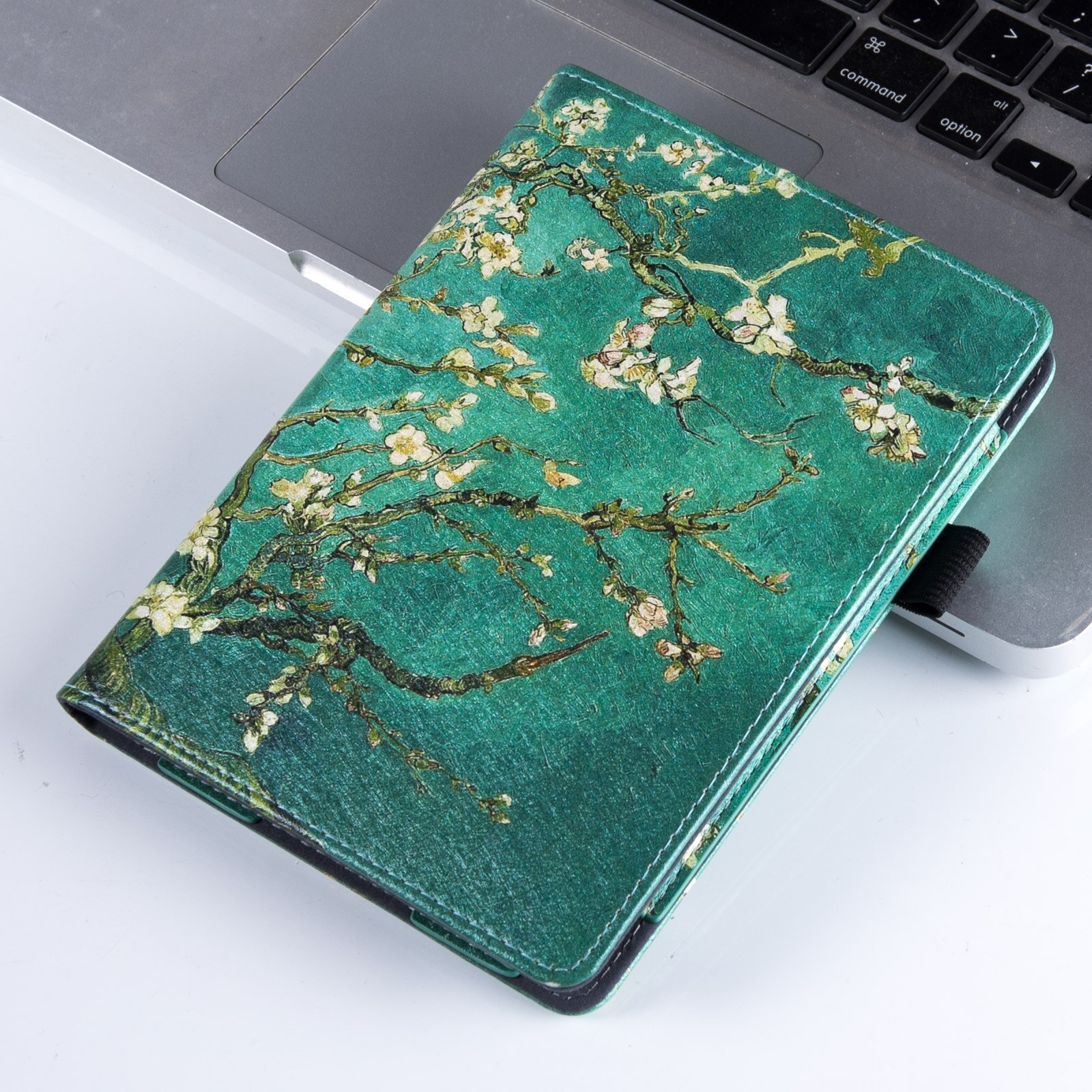 BOZHUORUI Colorful Case for Pocketbook Aqua 2/Pocketbook 614/615/624/625/626/640/641 - with Hand Strap/Stand/Magnetic Closure: Apricot blossom