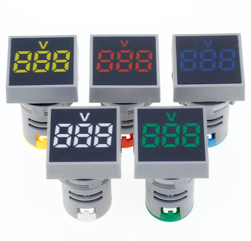 5pcs Digital voltmeter digital display AD101-22VMS AC20-500V power indicator light 22mm