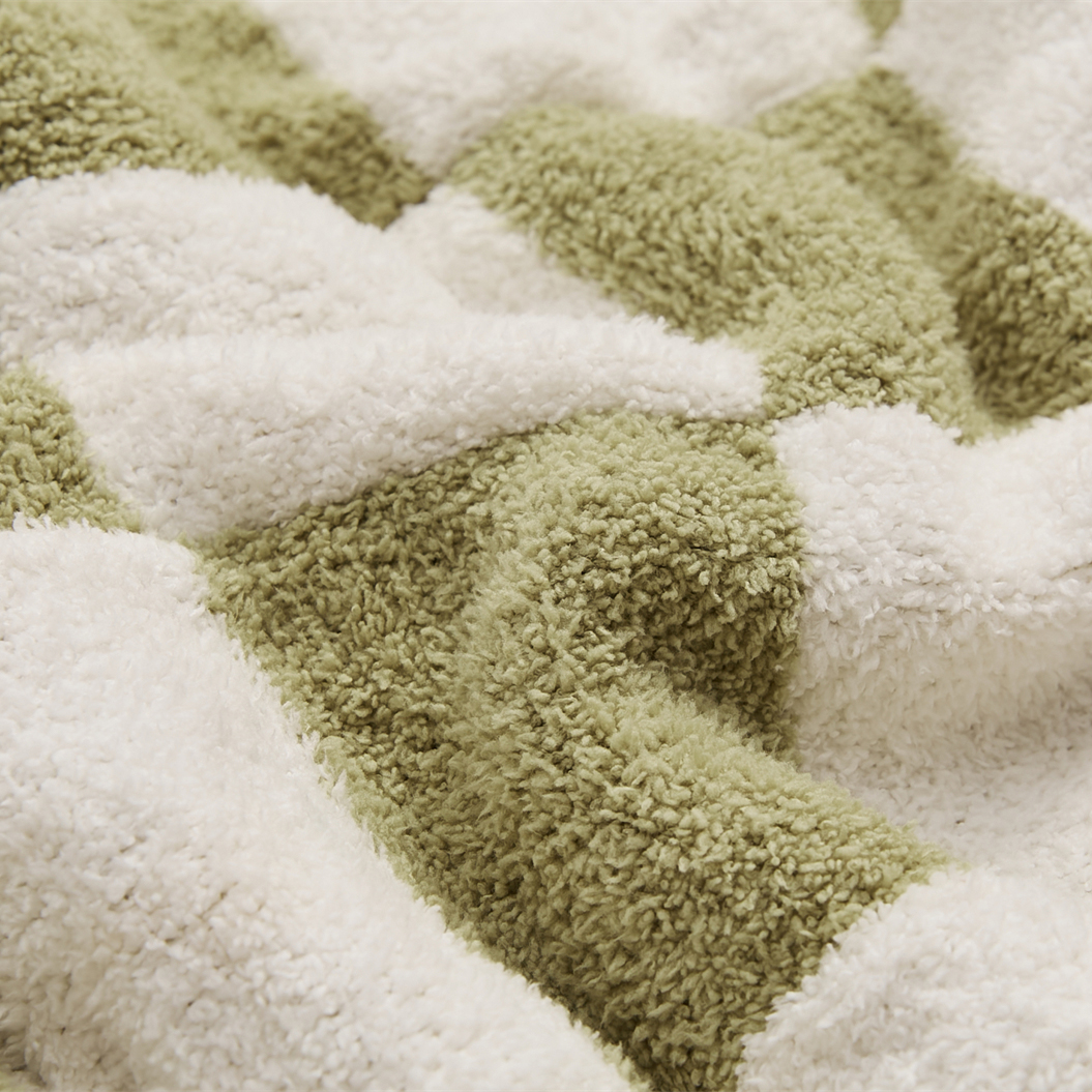 Yiruio skakbræt-tæppe superblødt og hyggeligt, udsøgt mikrofiber duntæppe, sengetæppe