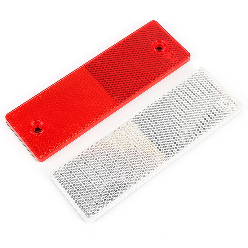 1 PCS Adhesive Plastic Reflector Car Warning Plate Stickers Sign For Car SUV Truck Motorcycle Safety Reflective Strips Red/white