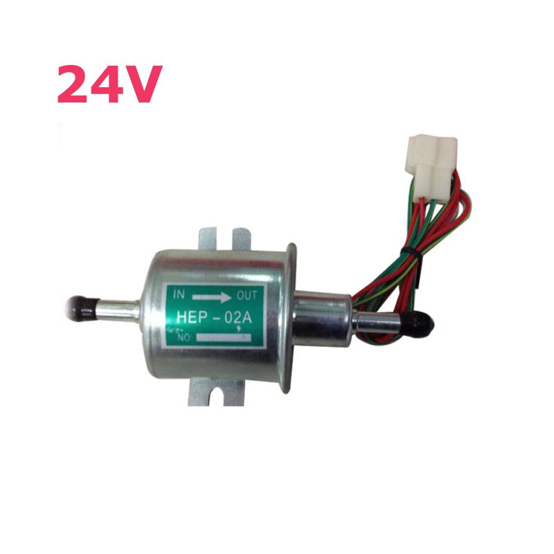 Low Pressure Universal Diesel Petrol Gasoline Electric Fuel Pump HEP-02A 12V 24V For Car Motorcycle: 24V SLIVER