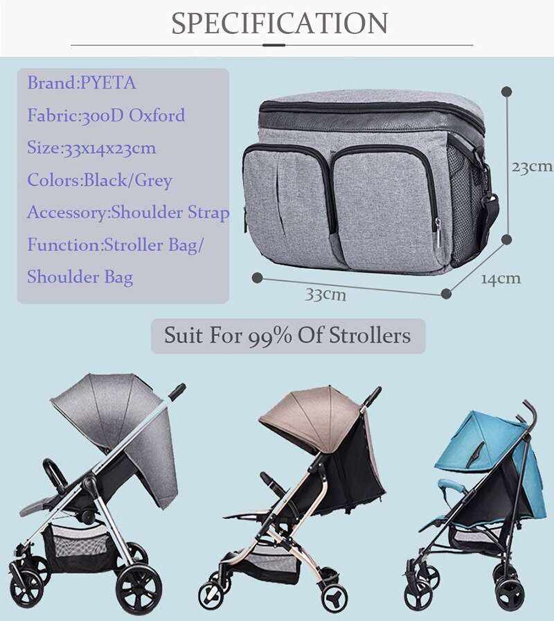 Baby ting ble barnevogn tasker buggy organizer stor baby taske mor rejse rygsæk hængende vogn barnevogn buggy cart flaske taske