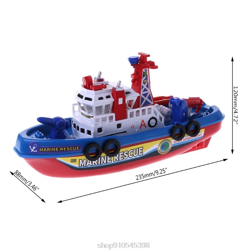 Fast Speed Music Light Electric Marine Rescue Fire Fighting Boat Toy for Kids N12 20