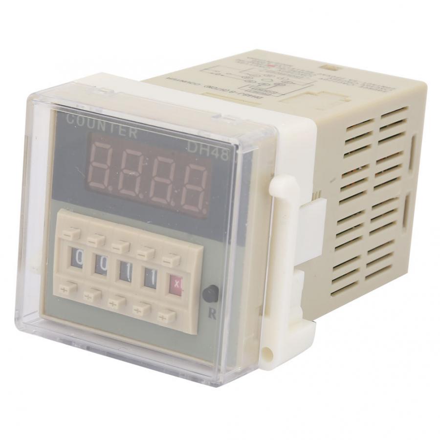 O111ROM DH48J-8 LCD Digital Electronic Counter 8 Pins Delay Time Relay 0-999900 Display Electronic Counter