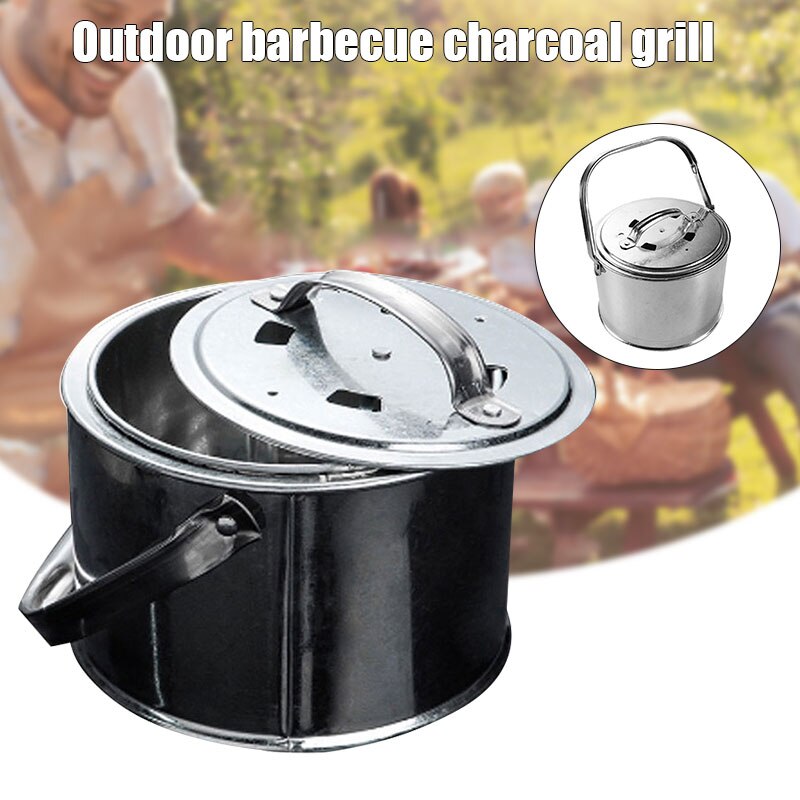 Quemador de carbón portátil para el hogar, cacerola de Metal para barbacoa al aire libre, novedad