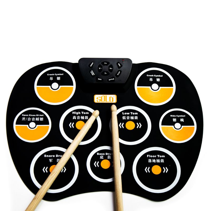 Portable Silicone Hand Roll Electronic Drum Children Percussion Instrument Tool