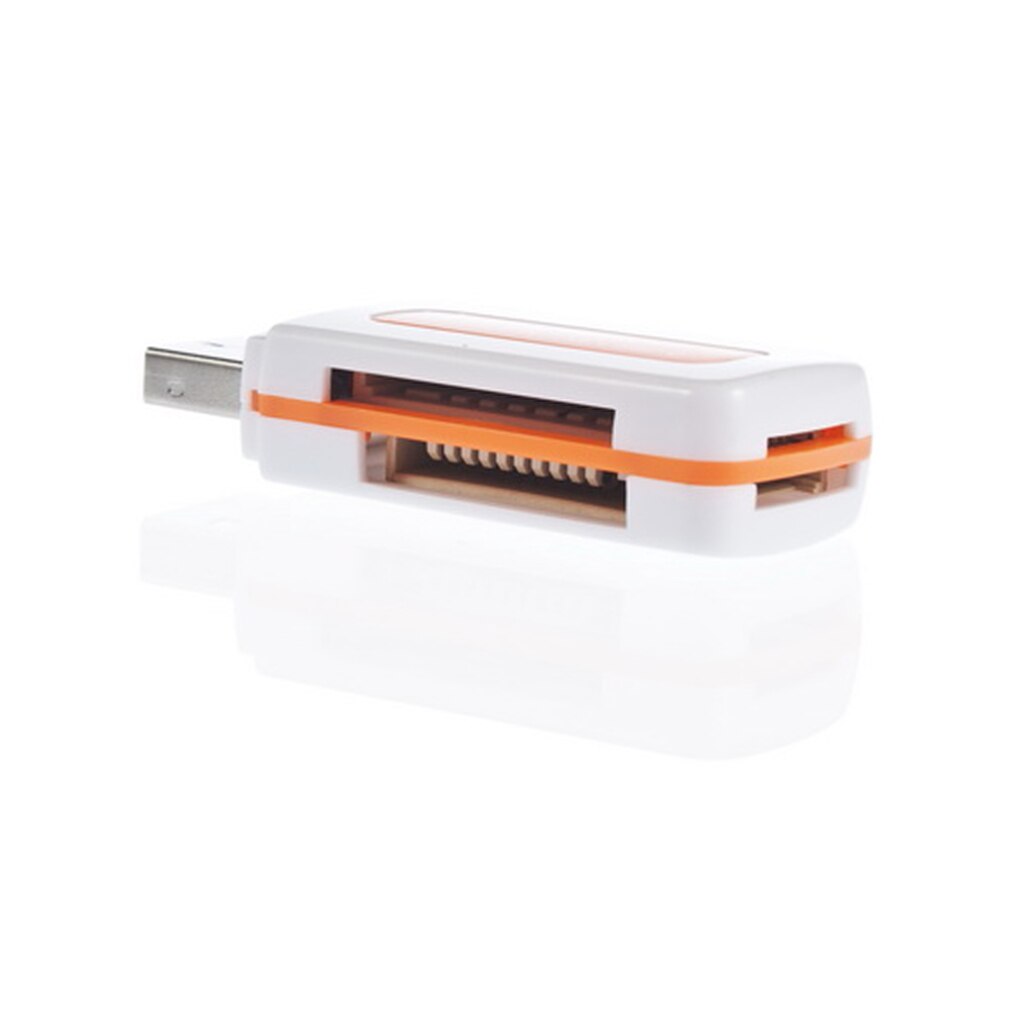 1 stücke USB 2.0 4 in 1 Speicher Multi Card Reader für M2 für SD SDHC DV Micro SD TF Karte Orange