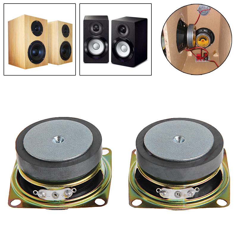 2 stuks 53mm 2 "inch 4Ohm 3W Volledige Range Audio Speaker Stereo Woofer Luidspreker-L060