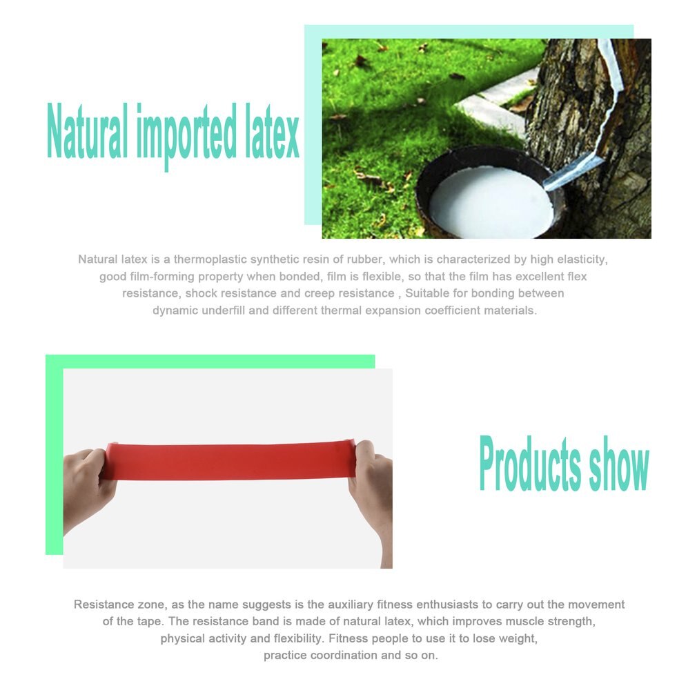 Resistance Band Set 6 Level Resistance Exercise Loop Bands Natural Latex Gym Fitness Strength Training Yoga Loops Bands