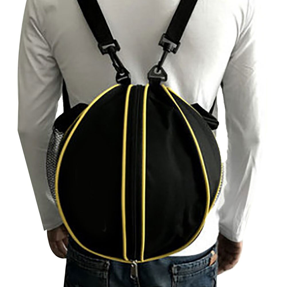 Bolsa de hombro de bola deportiva portátil, mochila de almacenamiento para baloncesto, fútbol, voleibol, bolso de mano, correa de hombro de forma redonda