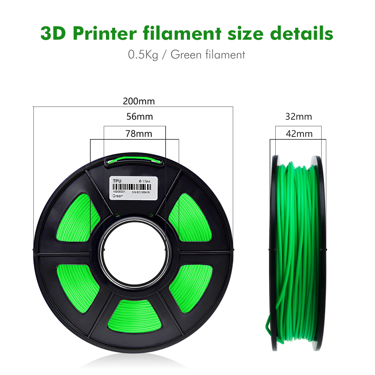 Flexible 3D Printer Filament red desiccant TPU Flexible plastic filament 1.75mm 0.5KG with children intelligent 3d printer