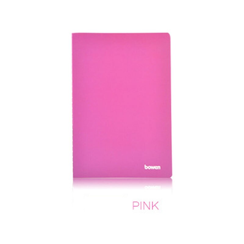 1 PC Candy Color Diary School Student Homework Notebook A5&A4 60 pages 80 GSM lined paper, Thick paper hardcover Stationary: Pink / 21x14cm