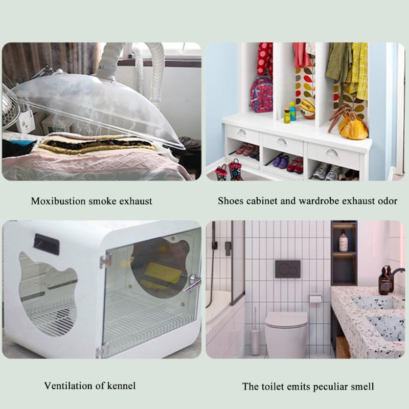USB Exhaust Fan Duct Air Ventilation Blower Window Extractor Toilet Kitchen