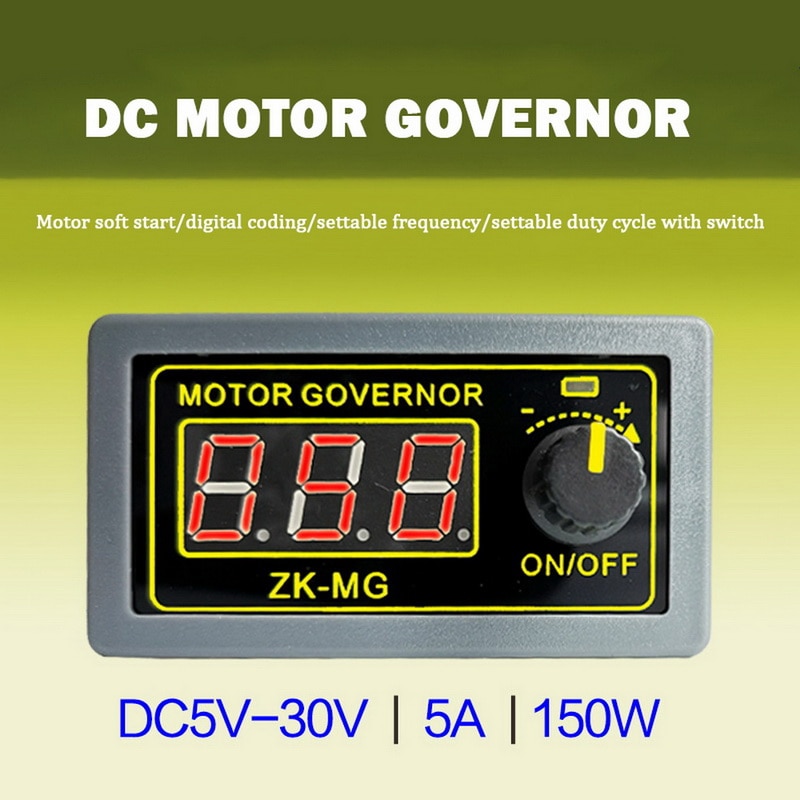 DC 9-60V 12v 24v 48V 12A 20KHz Adjustable PWM Motor Speed Controller DC Motor Controller Digital Display Governor Switch