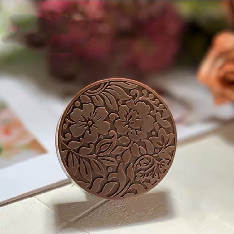 Przy Bloemen Ronde Patroon Carving Bakvorm Siliconen Handgemaakte Zeep Maken Van Mallen Chocolade Kaars Candy Mold Cake Klei Hars: Donker Kaki