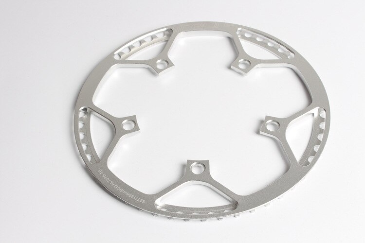 Litepro 130mm bcd kedjekrans i aluminiumlegering 45t-58t hopfällbar cykelskiva med skydd ultralätta cykeldelar: 53t silver