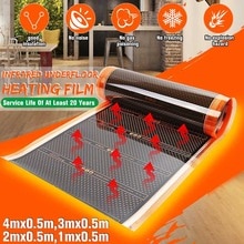 Neue Infrarot niedrig Energie Verbrauch Energiesparende PTC Selbst Regulierung Fußbodenheizung Warmen Boden Kohlenstoff Heizung Film 200 ~ 240V 220w/m2