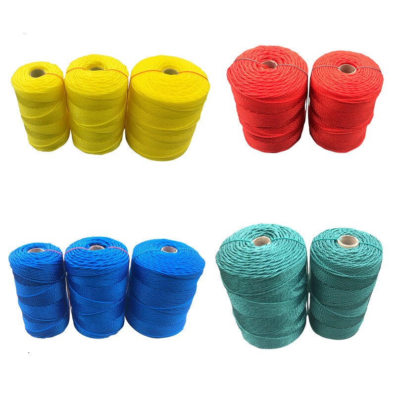 1/2/3Mm Nylon Touw Bouw String Binding Polyethyleen Dikke Zaailing Plastic Reclame Kas Rotan Draad