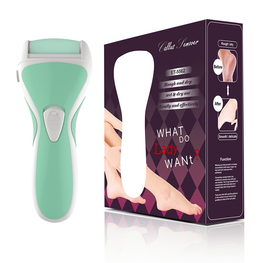 Eternity 2 in 1 Electric Foot File Grinding Foot Exfoliating Foot Care Pedicure Machine Skin Remover 2 Replacement Roller Heads