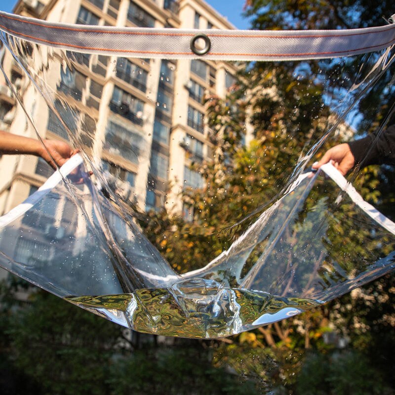 0.3-0.5mmPVC Transparent Waterproof Rain Cover Balcony Window Canopy Succulent Outdoor Thermal Insulation Soft Glass Thick Film