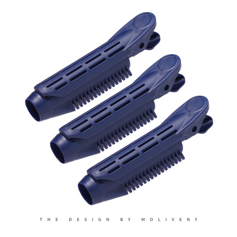 Dinorag 3/Pcs Hair Curler Clips Klemmen Wortels Perm Staven Styling Rollers Pluizig Haar Tools Draagbare Magic Curling Haar voor Vrouwen: Deep Blue