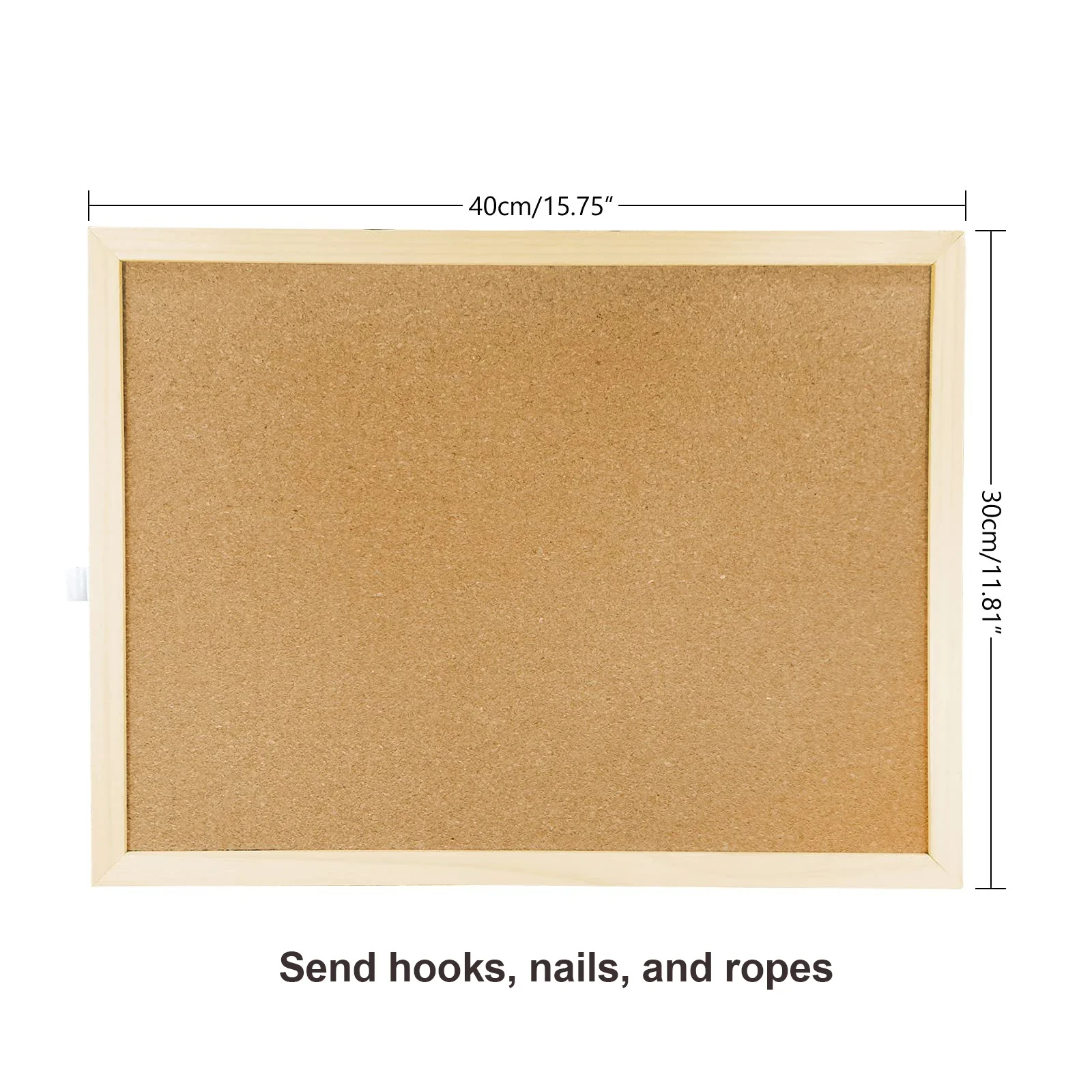 Tablero de corcho para exhibición de fotos de doble cara, marco Retro, tableros de mensajes para colgar en la pared, decoración del hogar para oficina, suministros de aviso escolar: Blanco