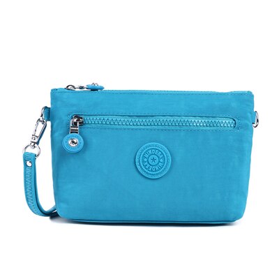 Kedanison Nylon Waterdichte Crossbody Bag Vrouwen Met Aap Ketting: Sky Blue