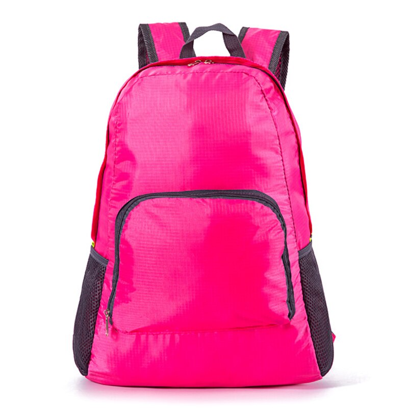 Mochila plegable de viaje impermeable, mochila escolar para deportes al aire libre, senderismo, BHD2: rose red