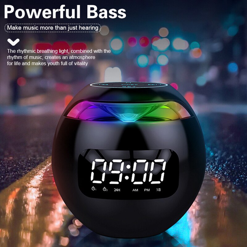 Bluetooth Klok Speaker Draadloze Draagbare Mini Bass Subwoofer Muziek Computer Auto Inductie Luidsprekers Met Tf Card