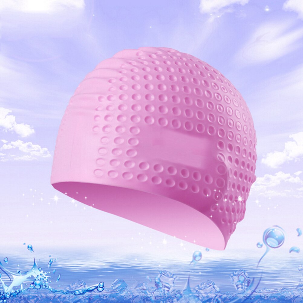 7 Colors Swimming Caps Women and Men Universal Silicone Swim Cap Waterproof Hair Ear Protect Swimming Cap JETTING